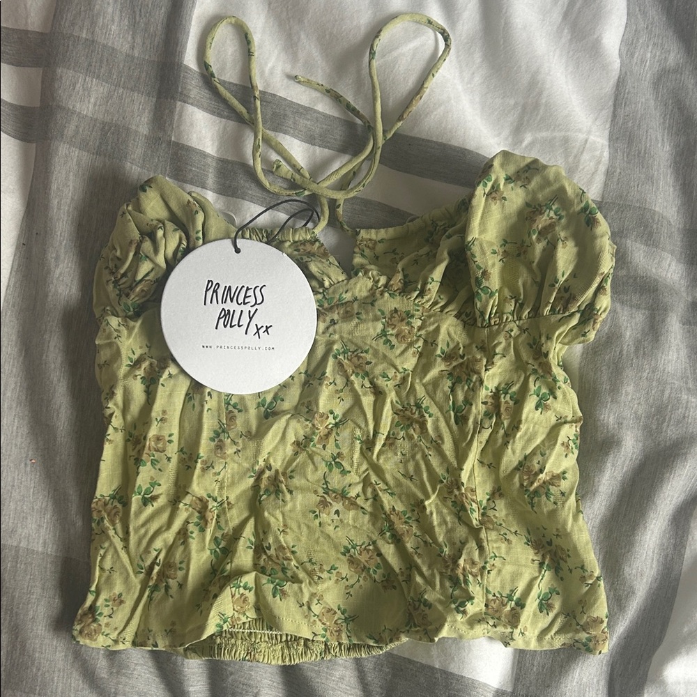 Princess Polly Olive Floral Camisole